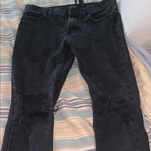 PacSun jeans skinny black ripped knees